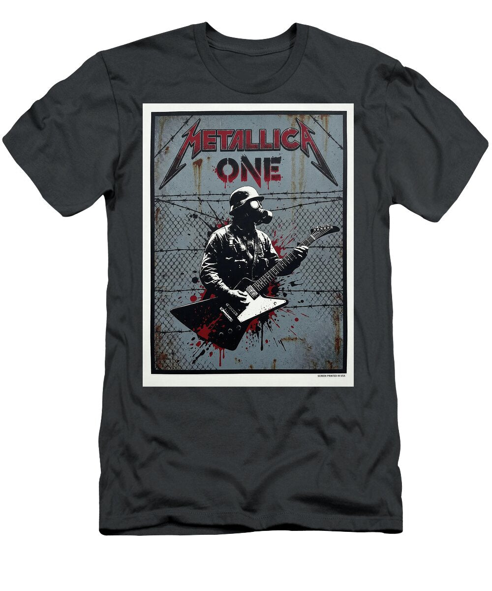 3 Metallica One Minimal Music Poster Retro Vintage Singer Band Art Sampadart Gallery T-Shirt