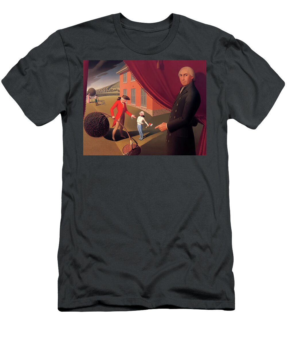 3 Parson Weems Fable Grant Wood T-Shirt