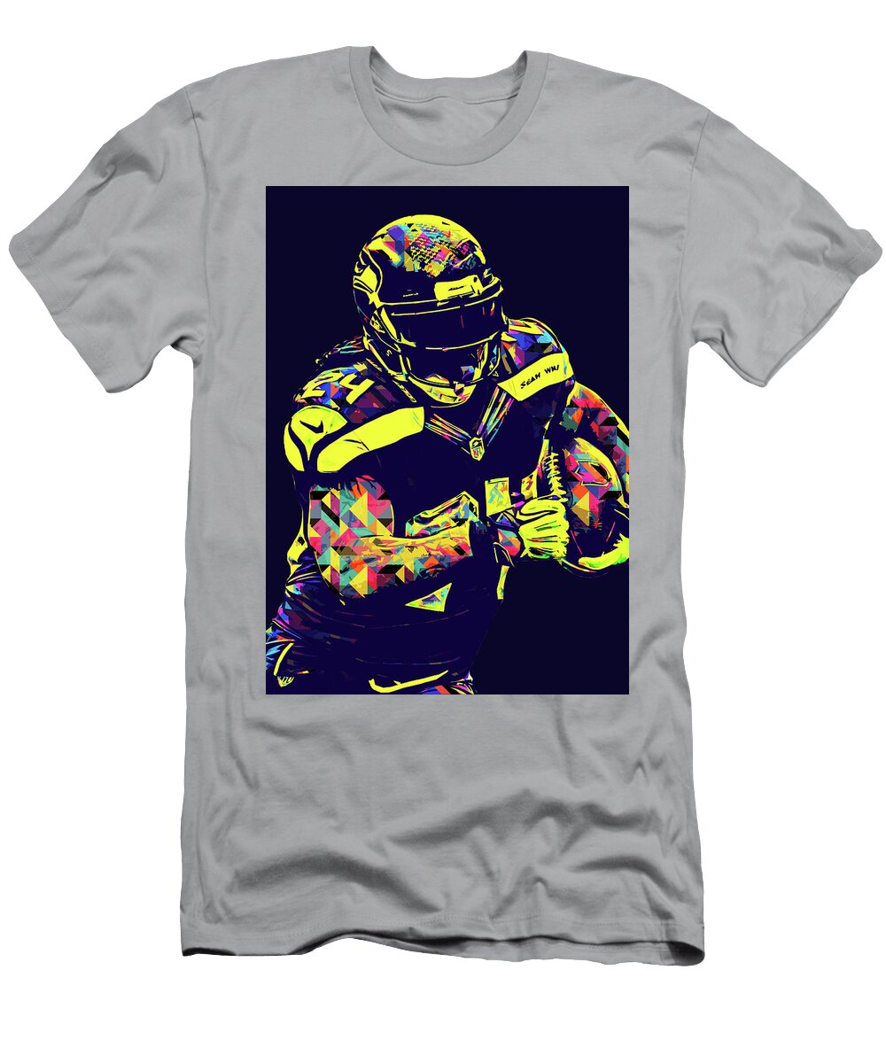 3 Player NFL Seattle Seahawks Player Marshawn Lynch Marshawnlynch Marshawn Lynch Marshawnterrelllynch Wrenn Huber T-Shirt