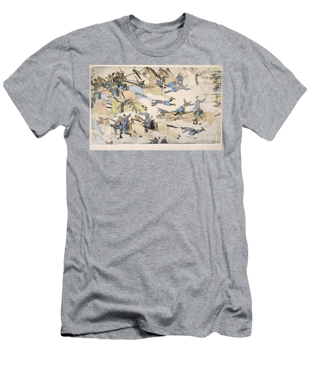 3 Retreat of Major Marcus Renos Command Ink on Paper Amos Bad Heart Buffalo T-Shirt