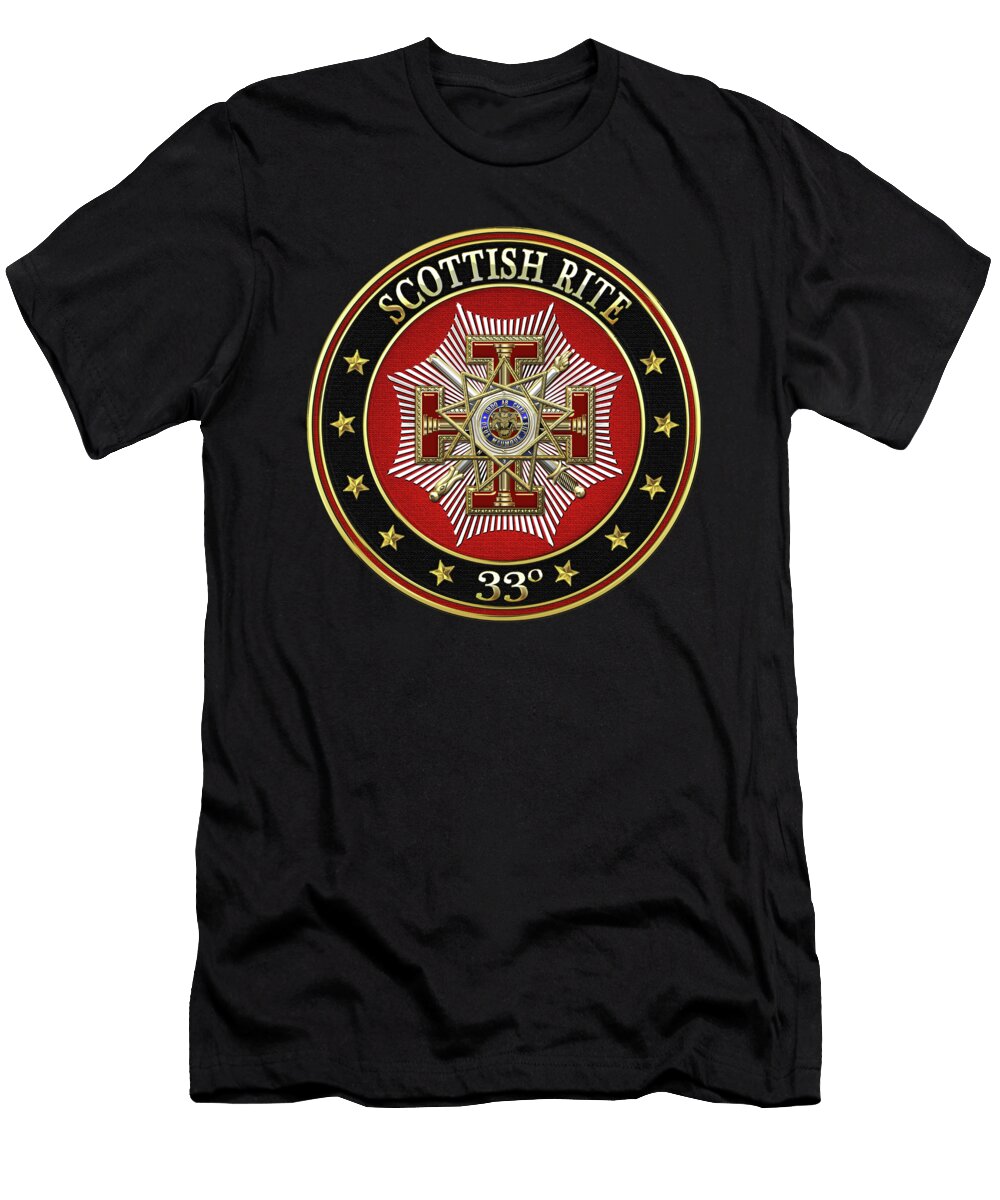 33rd Degree Inspector General Jewel on Black Leather Serge Averbukh T-Shirt