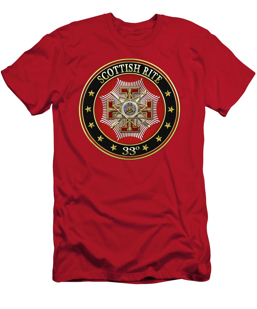 33rd Degree Inspector General Jewel on Red Leather Serge Averbukh T-Shirt