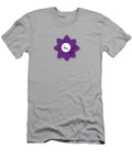 3d Purple Flower Petals with Yoga Girl in a Side Plank Posture Barefoot Bodeez Art T-Shirt