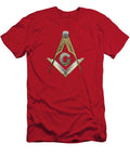 3rd Degree Mason Master Mason Jewel on Red and Black Canvas Serge Averbukh T-Shirt