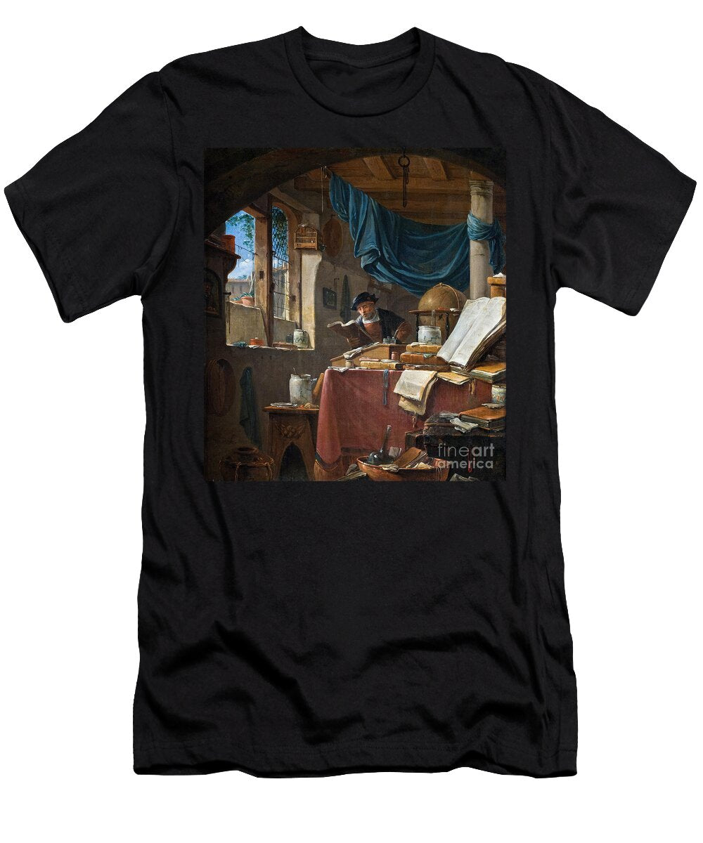 4 a Scholar in His Study Thomas Wyck T-Shirt
