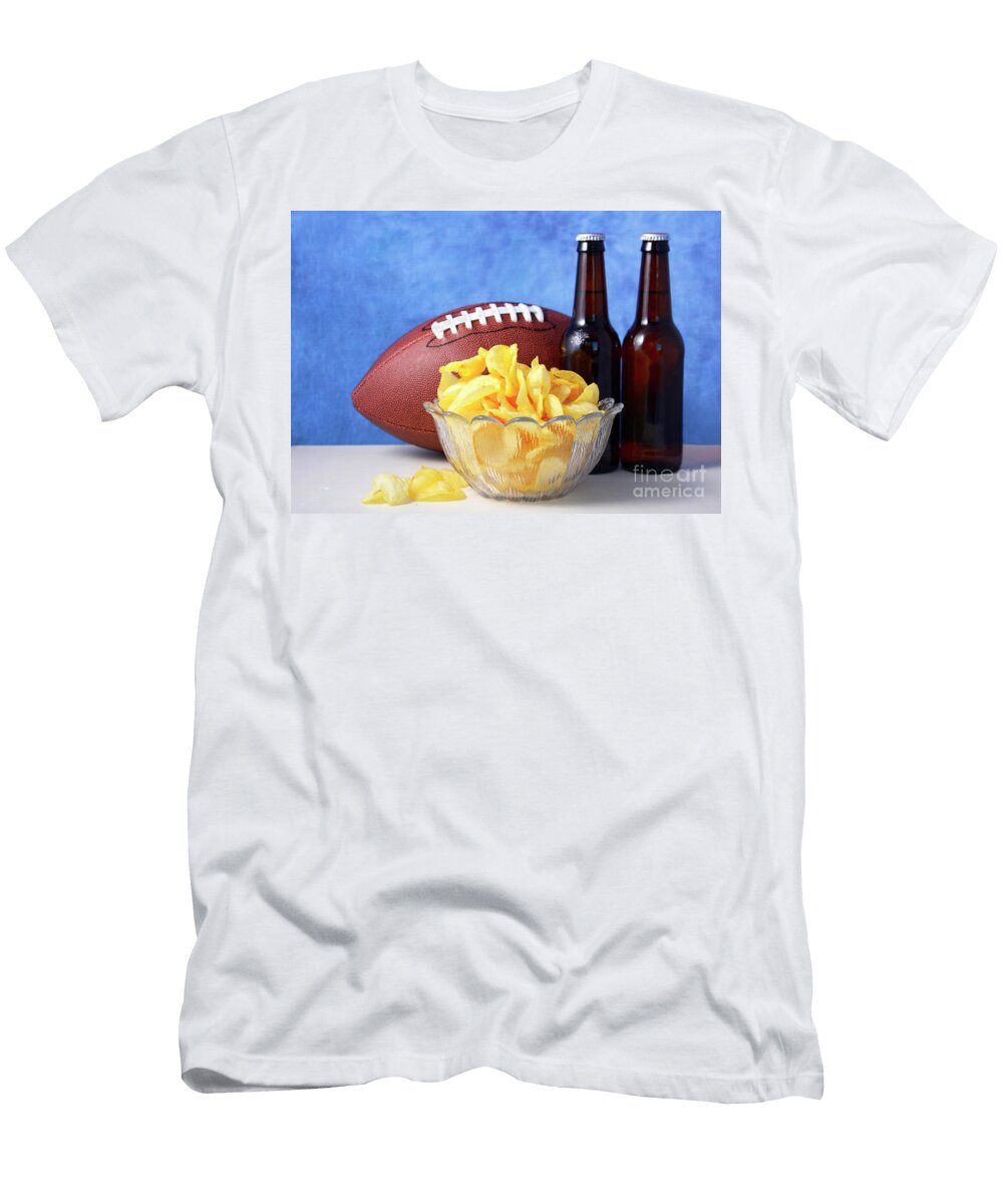4 American Football with Beer and Chips Milleflore Images T-Shirt