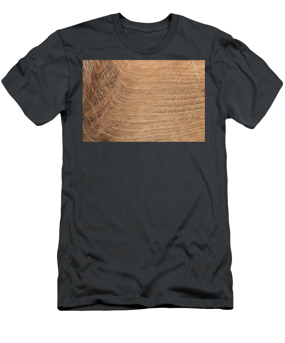 4 Brown Oak Wood Texture with Crack and Wavy Veins Pattern Abstra Dorin Puha T-Shirt