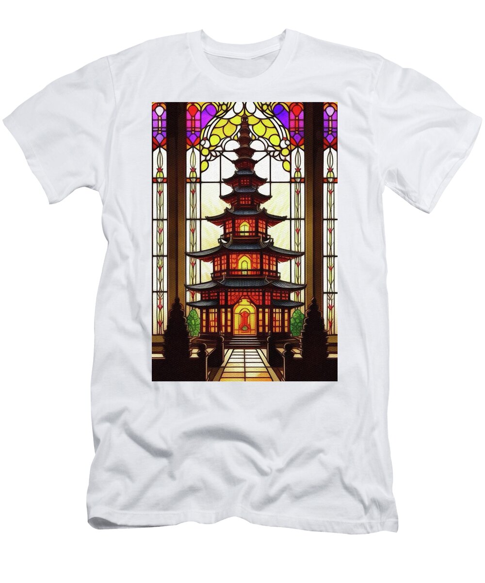 4 Buddhist Pagoda Esoterica Art Agency T-Shirt