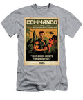 4 Commando Minimal Movie Poster Retro Film Poster Vintage 1985 Sampadart Gallery T-Shirt
