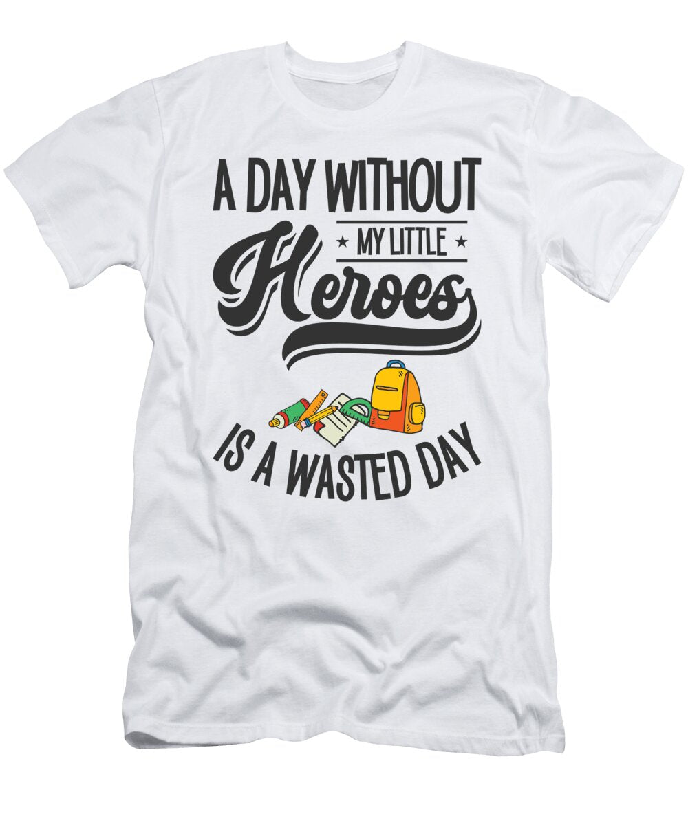 4 Daycare Teaching Little Heroes Teacher Toms Store T-Shirt