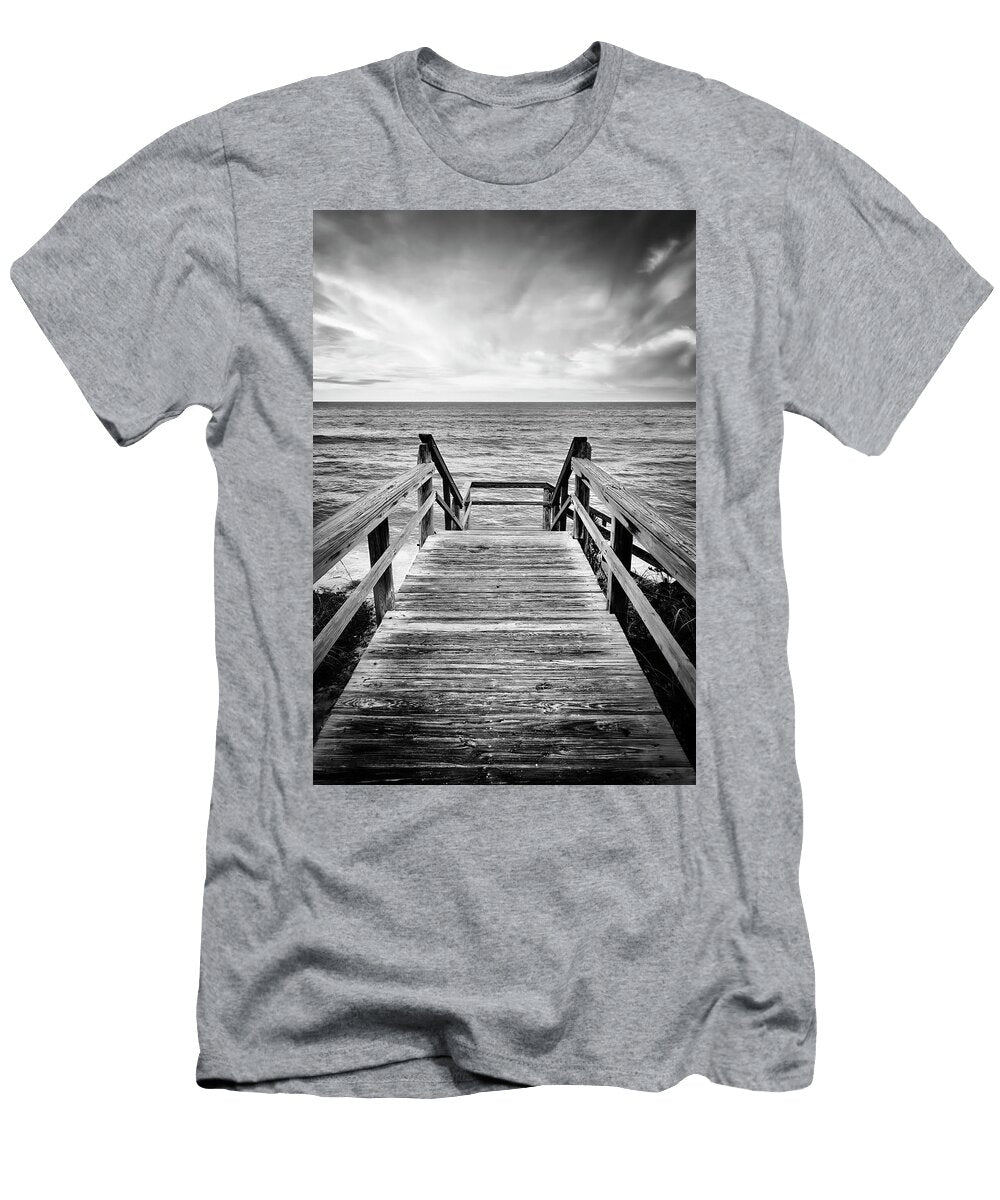 4 Florida South Florida Lantana Wooden Staircase Leading to Beach Laura Diez T-Shirt