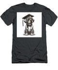 4 Graduated Cartoon Cap on Happy Dog Pavel Shlykov T-Shirt