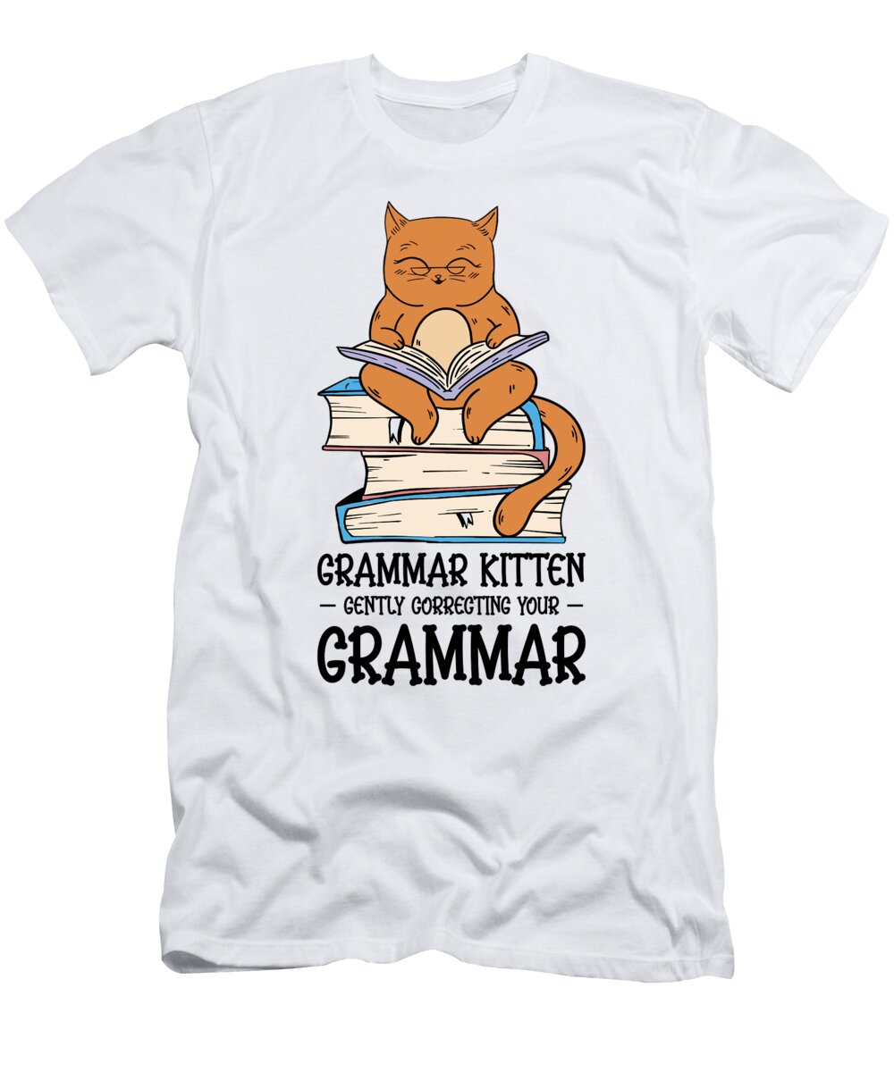 4 Kitten Grammar Police English Literature Grammar Toms Store T-Shirt