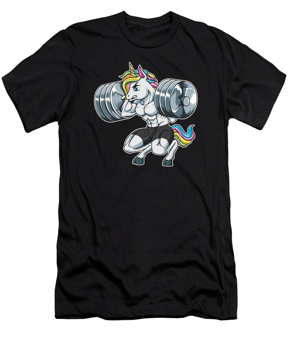 4 Lift Like a Unicorn Fitness Weightlifting Muscle Mister T-Shirt