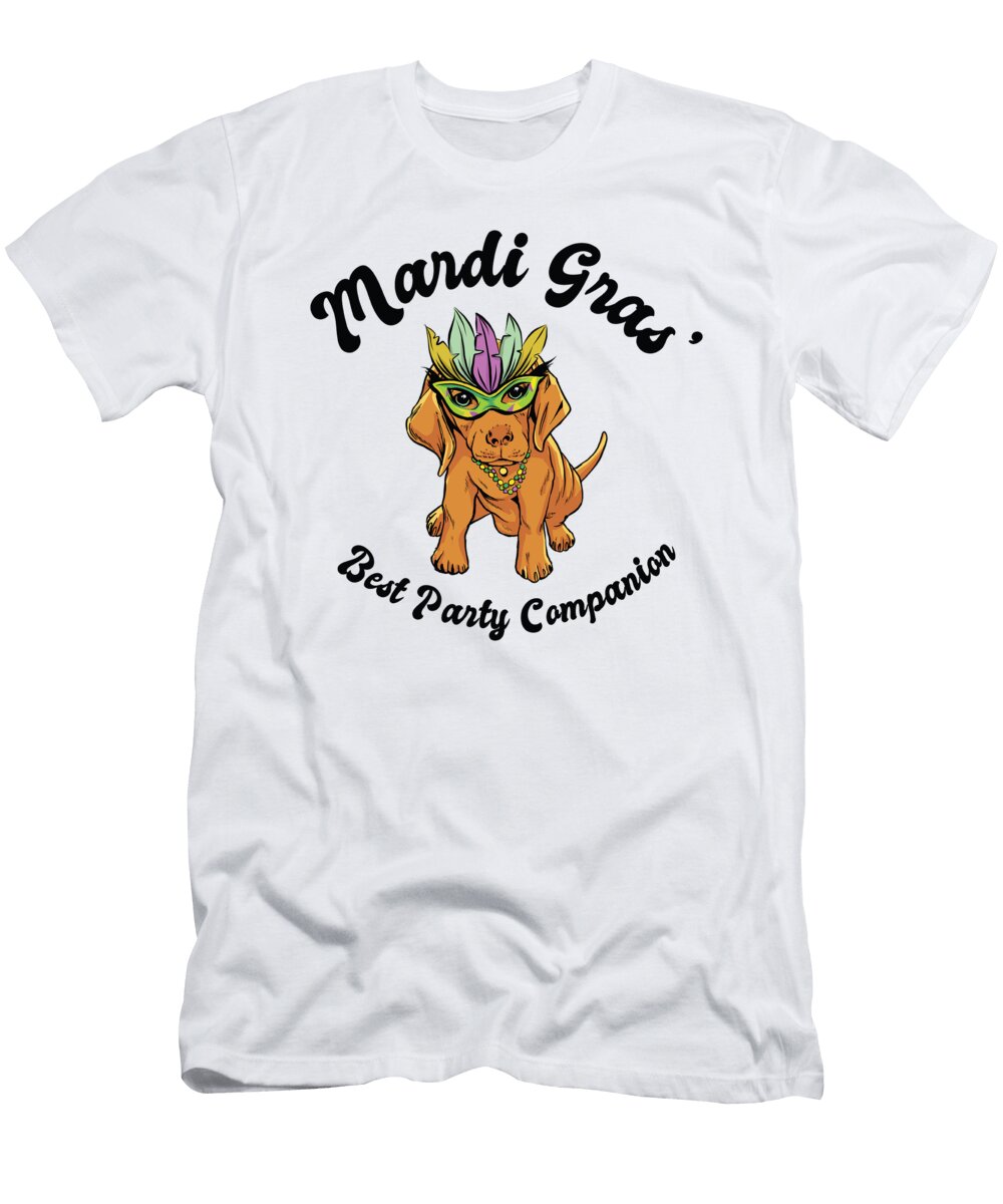 4 Mardi Gras Carnival Golden Retriever Party Costume Toms Store T-Shirt