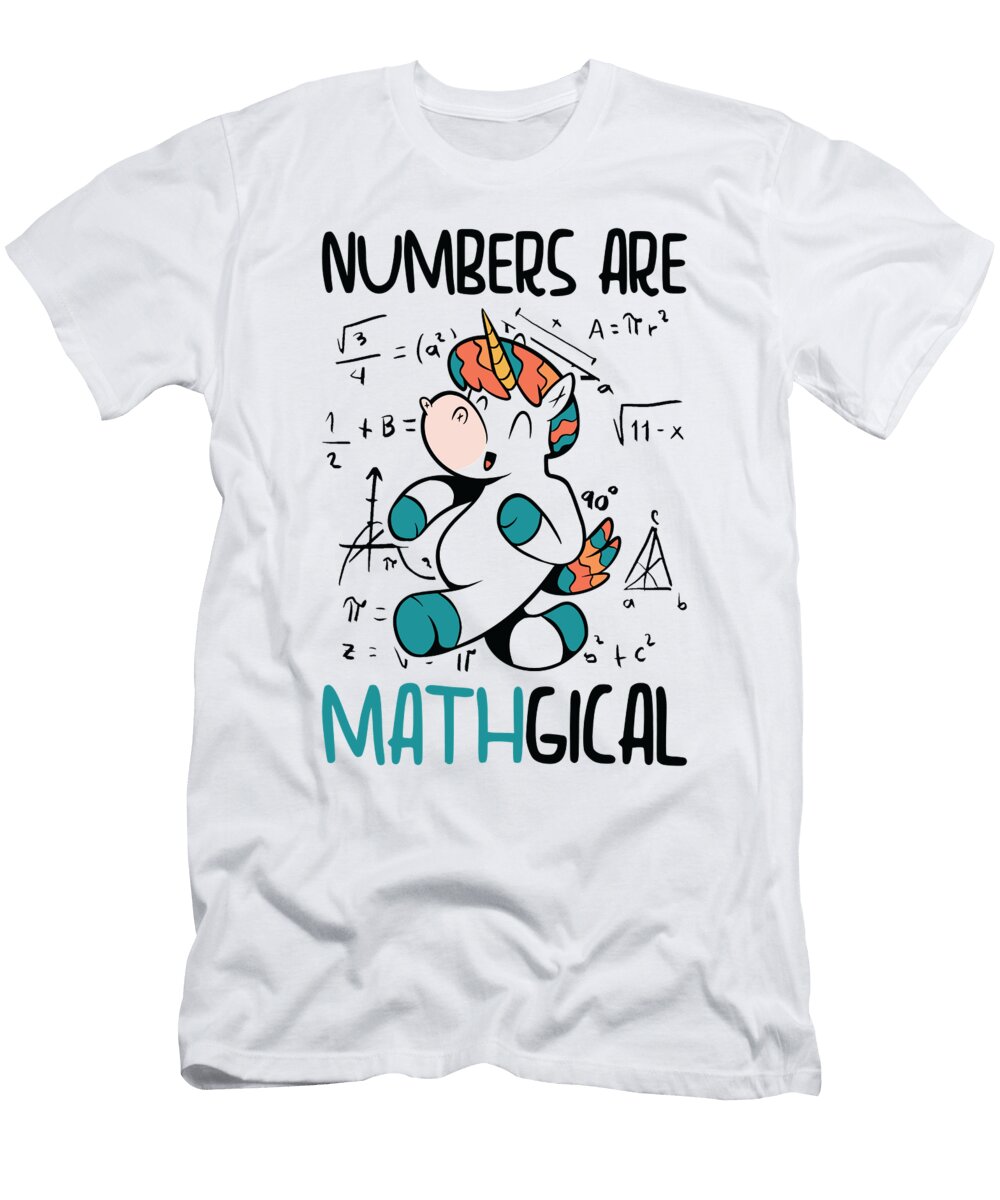 4 Math Number Lovers Mathematics Unicorn Teacher Professor Toms Store T-Shirt