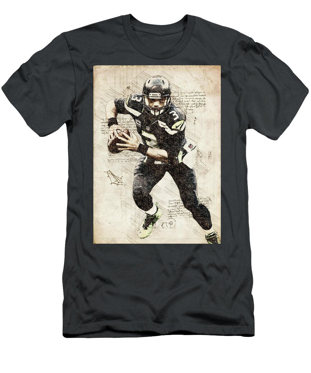 4 Russell Wilson Russellwilson Russell Wilson Seattle Seahawks Player American Football Wrenn Huber T-Shirt