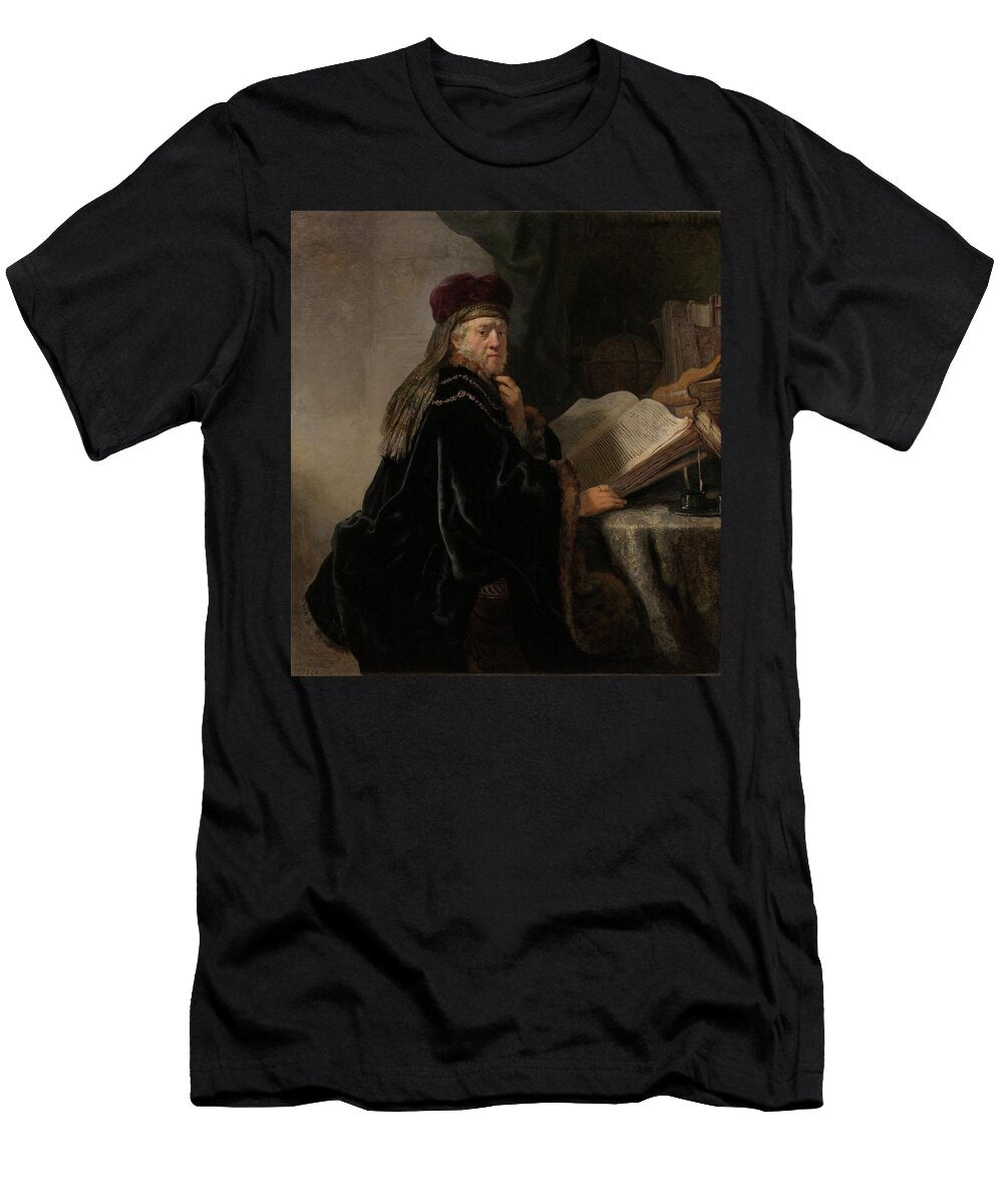 4 Scholar At His Study Rembrandt Van Rijn T-Shirt