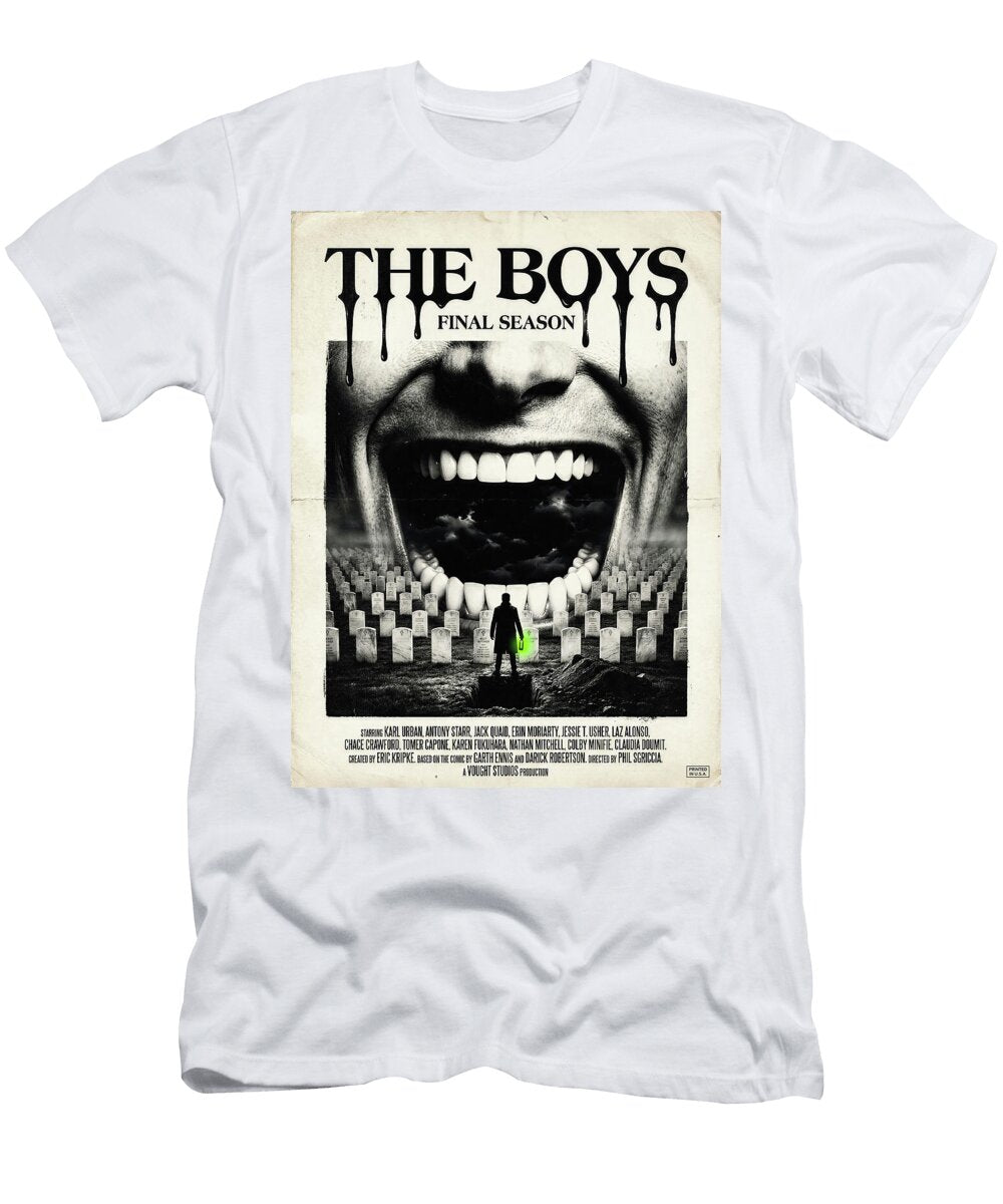 4 the Boys Final Season Minimal Vintage Style Movie Poster High Quality 2026 Sampadart Gallery T-Shirt