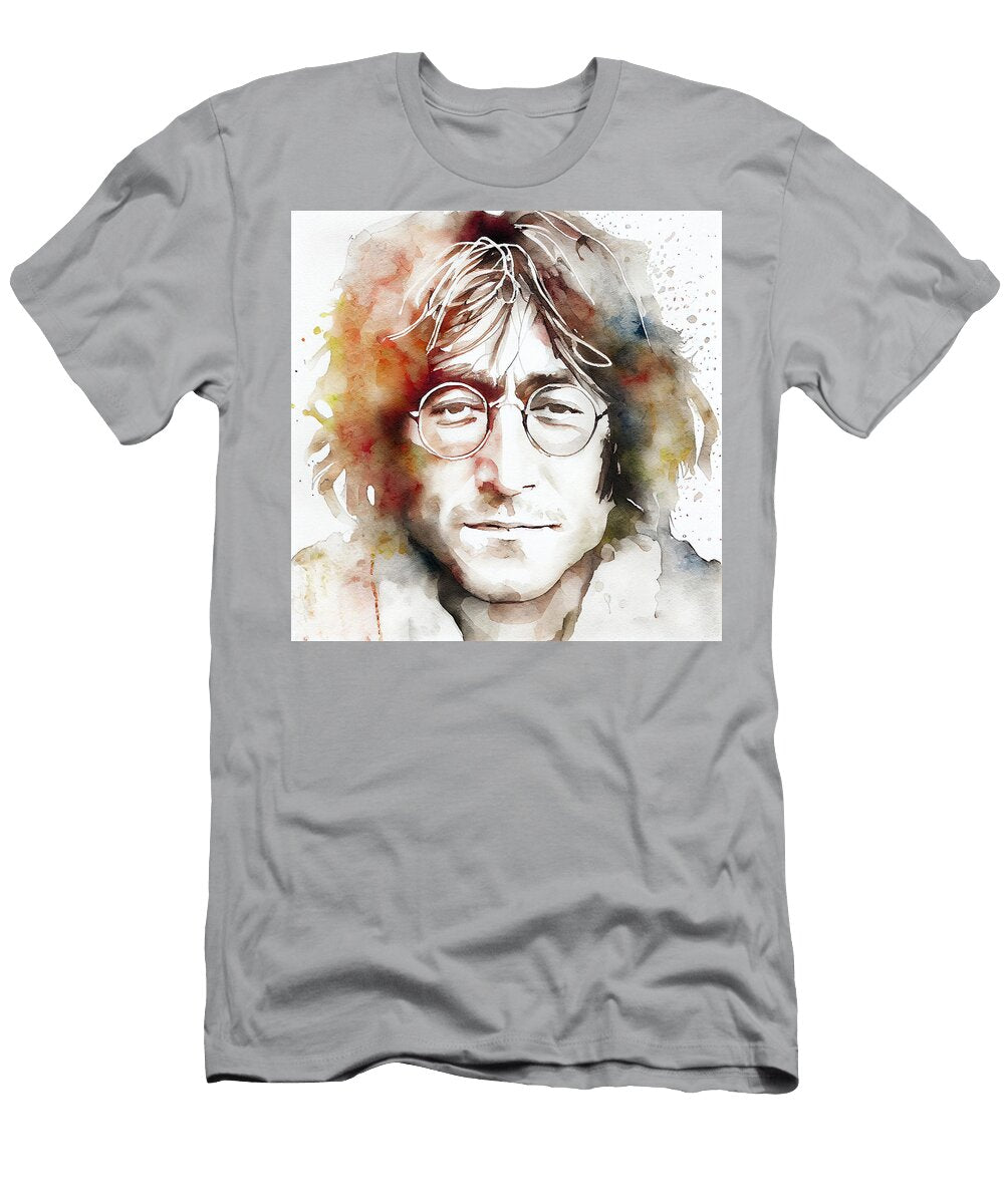 4 Watercolour of John Lennon Smart Aviation T-Shirt