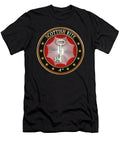 4th Degree Secret Master or Master Traveler Jewel on Black Leather Serge Averbukh T-Shirt