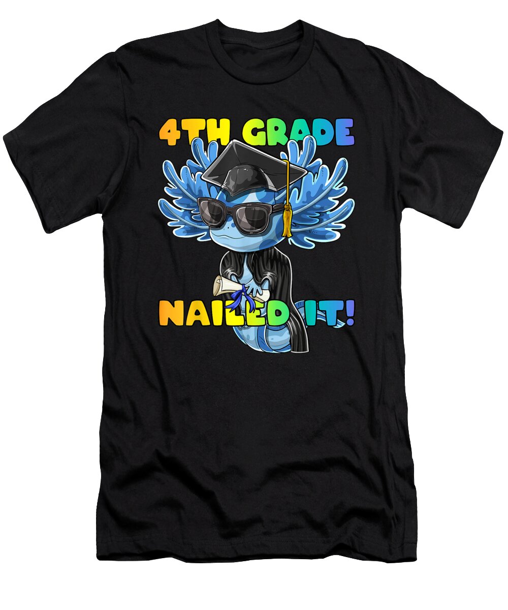 4th Grade Nailed It Axolotl Christmas Ornament Decor Holiday Gift Huy Huynh Trong T-Shirt