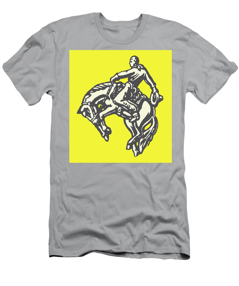 5 Cowboy on Bucking Horse Csa Images T-Shirt