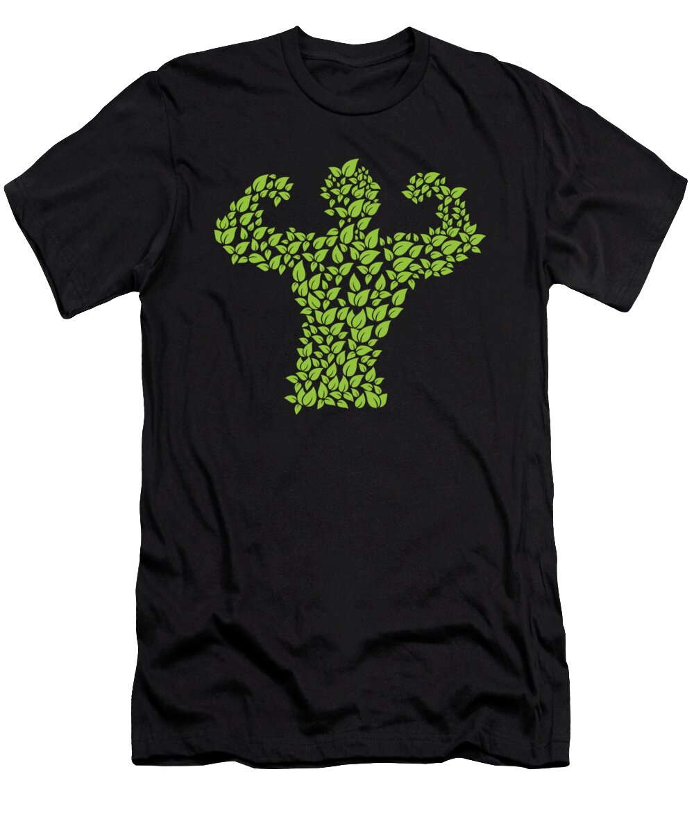 5 Fitness Bodybuilder Bodybuilding Vegan Power Gift Idea Haselshirt T-Shirt