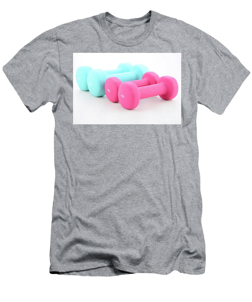 5 Health and Fitness Concept with Feminine Dumbbells Milleflore Images T-Shirt