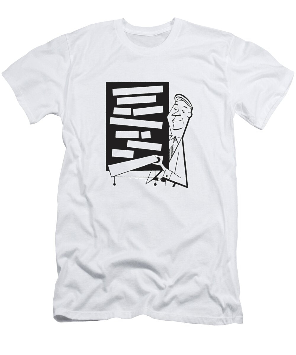 5 Man Holding Sign Csa Images T-Shirt