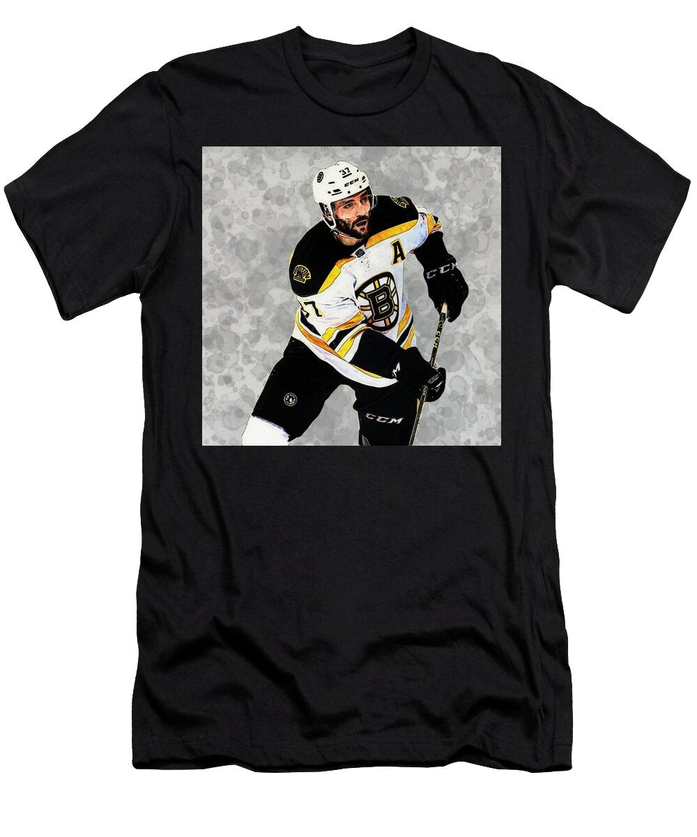 5 Patrice Bergeron Boston Bruins Bob Smerecki T-Shirt