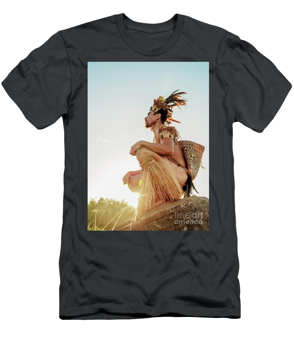 5 Rapa Nui Man on Easter Island Karol Kozlowski T-Shirt