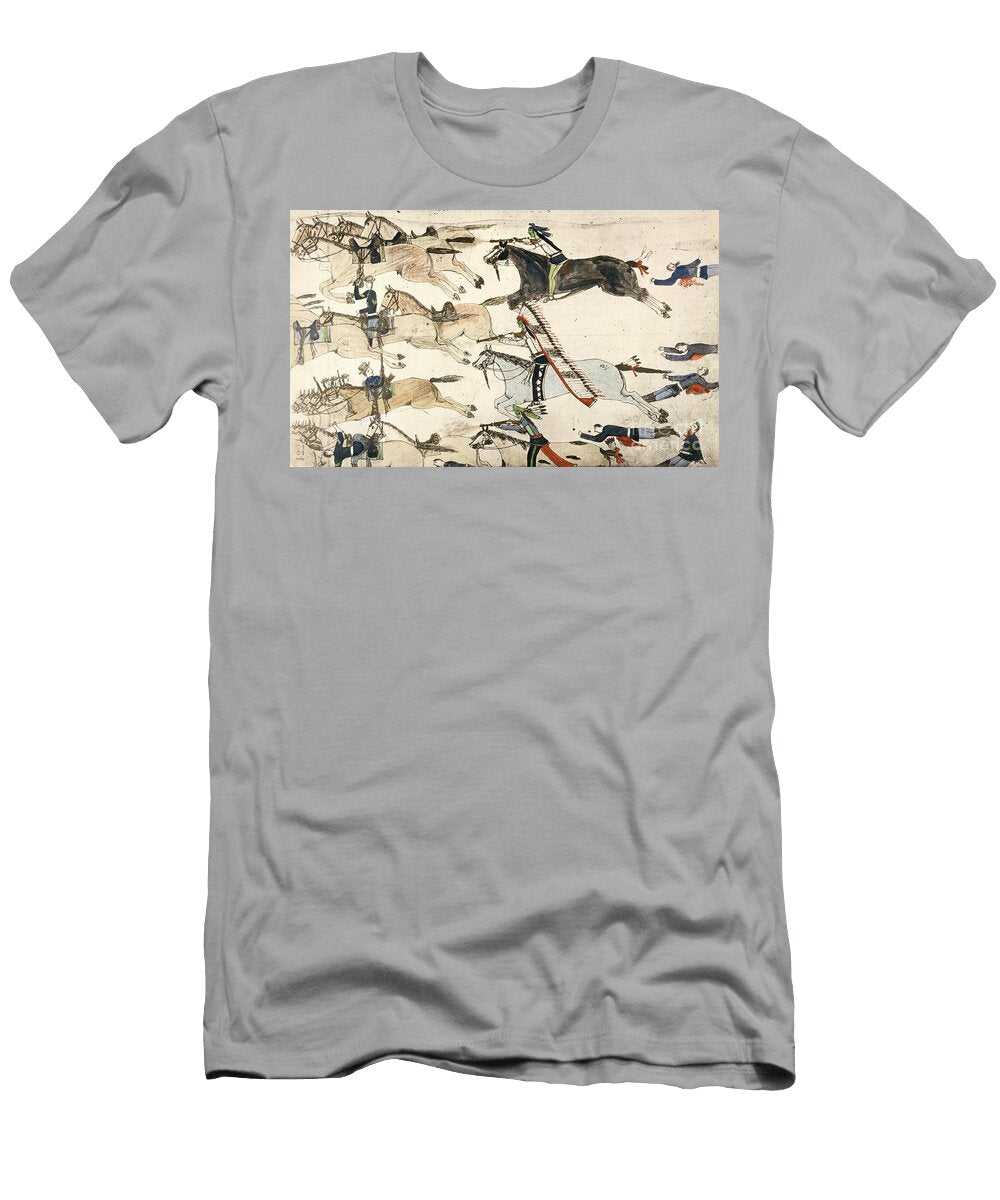 5 Retreat of Major Marcus Renos Command Ink on Paper Amos Bad Heart Buffalo T-Shirt