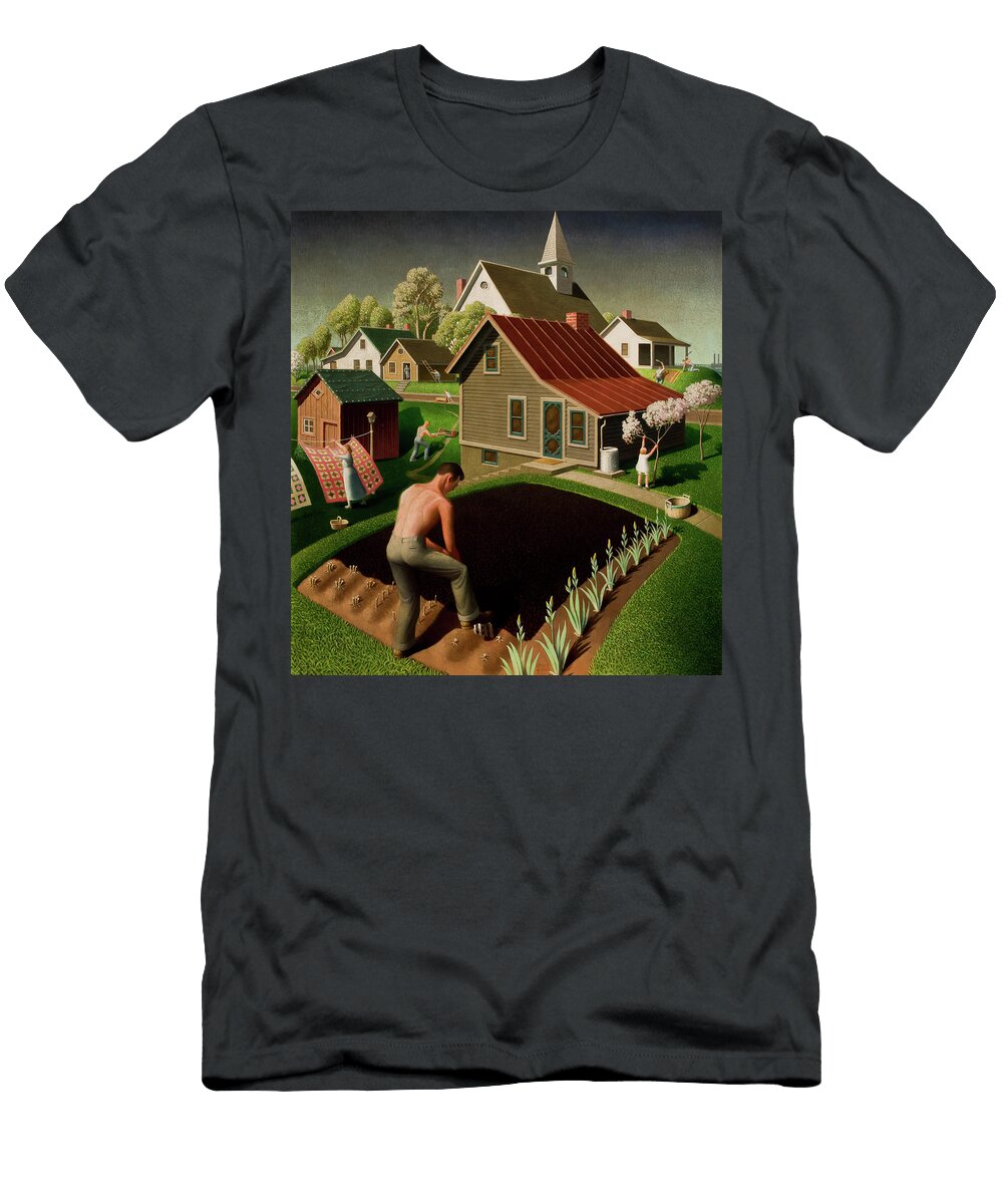 5 Spring in Town Grant Wood T-Shirt