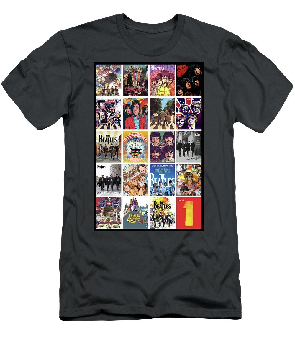 5 the Beatles Music Album Collection Poster Wall Art Decor Gift Prempersaud Haribaran T-Shirt