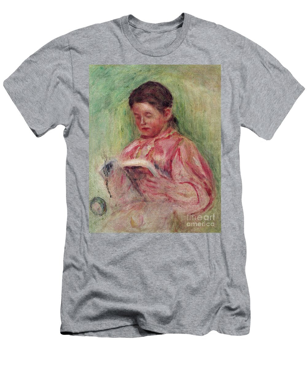 5 Woman Reading Pierre Auguste Renoir T-Shirt