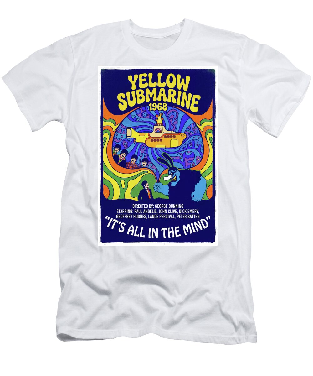 5 Yellow Submarine Minimal Movie Poster Retro Film Poster Vintage Sampadart Gallery T-Shirt