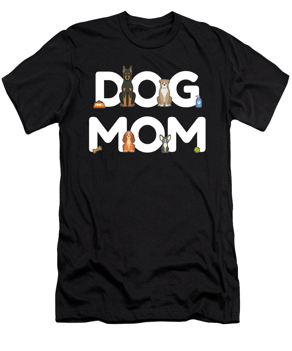 6 Dog Mom Dog Lady Mama Puppy Barking Walking Mister T-Shirt