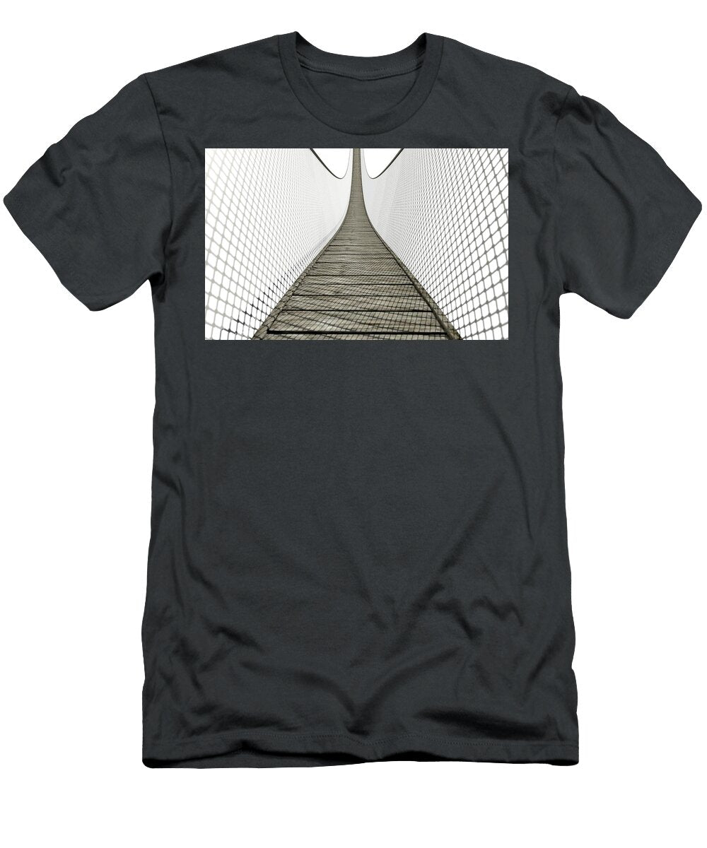 6 Rope Bridge on White Allan Swart T-Shirt