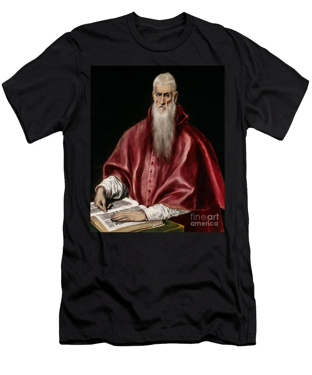 6 Saint Jerome As Scholar El Greco T-Shirt