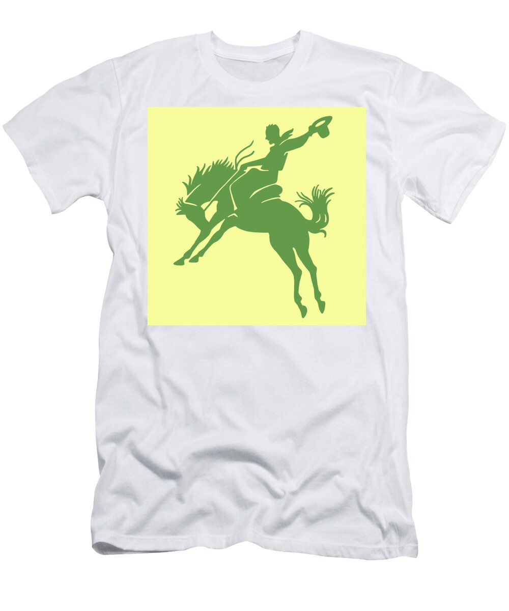 7 Cowboy Riding a Horse Csa Images T-Shirt