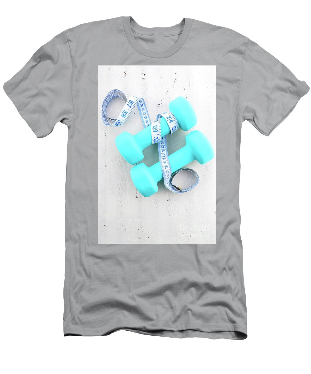 7 Health and Fitness Concept with Feminine Dumbbells Milleflore Images T-Shirt