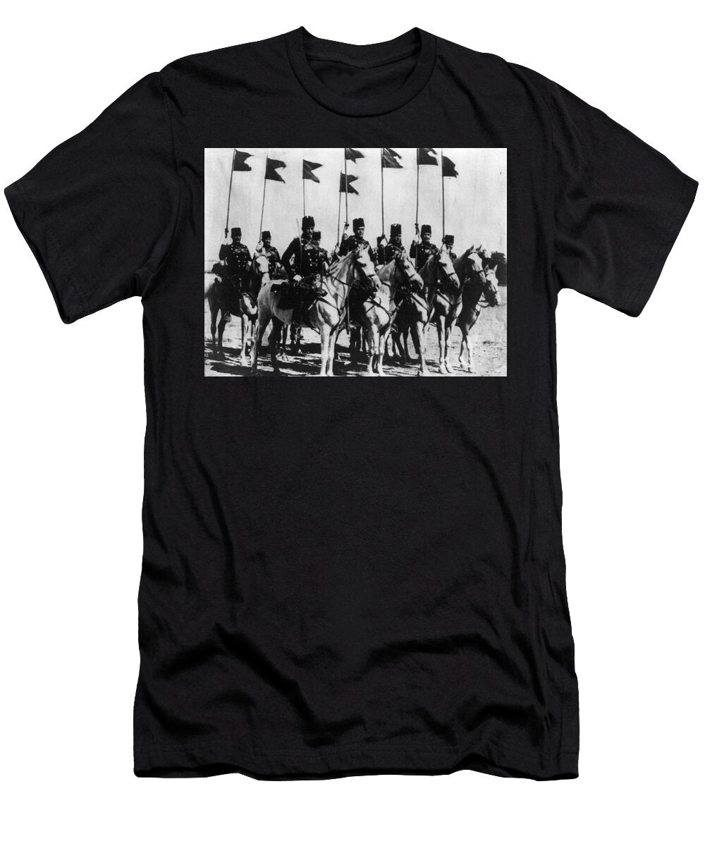 8 Members of the Turkish Cavalry on Horseback with Flags Celestial Images T-Shirt