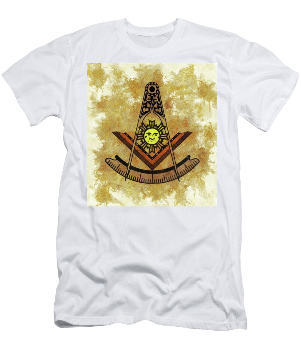 9 Freemason Masonic Symbols Pierre Blanchard T-Shirt