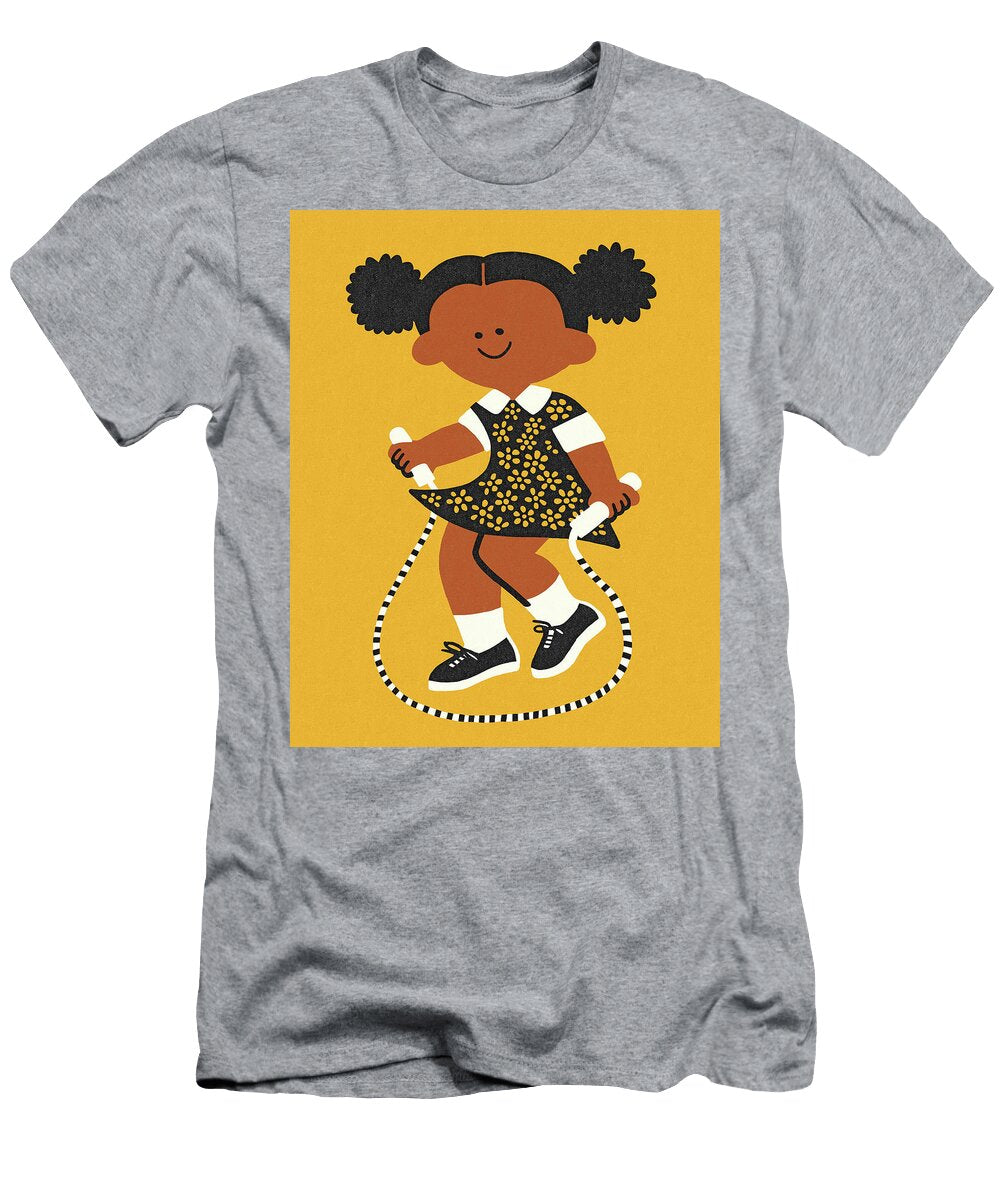 9 Girl Jumping Rope Csa Images T-Shirt