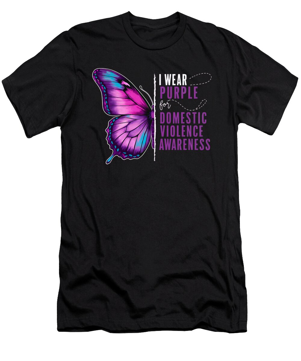 9 I Wear Purple for Domestic Violence Awareness Natalie Lidford T-Shirt