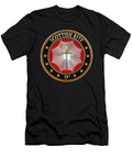 9th Degree Elu of the Nine Jewel on Black Leather Serge Averbukh T-Shirt