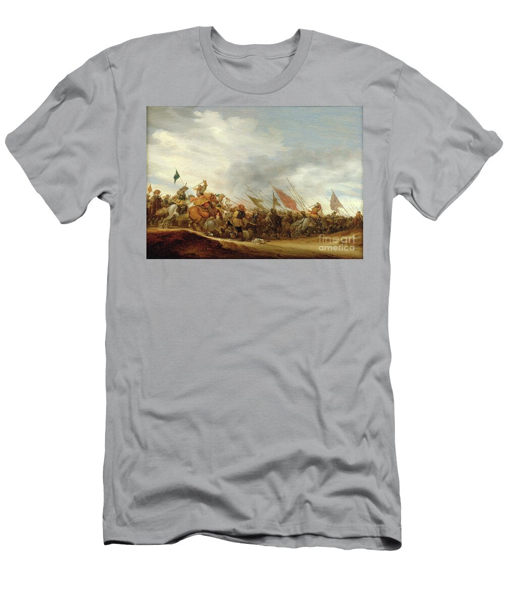 A Battle Scene 1653 Salomon Van Ruisdael or Ruysdael T-Shirt