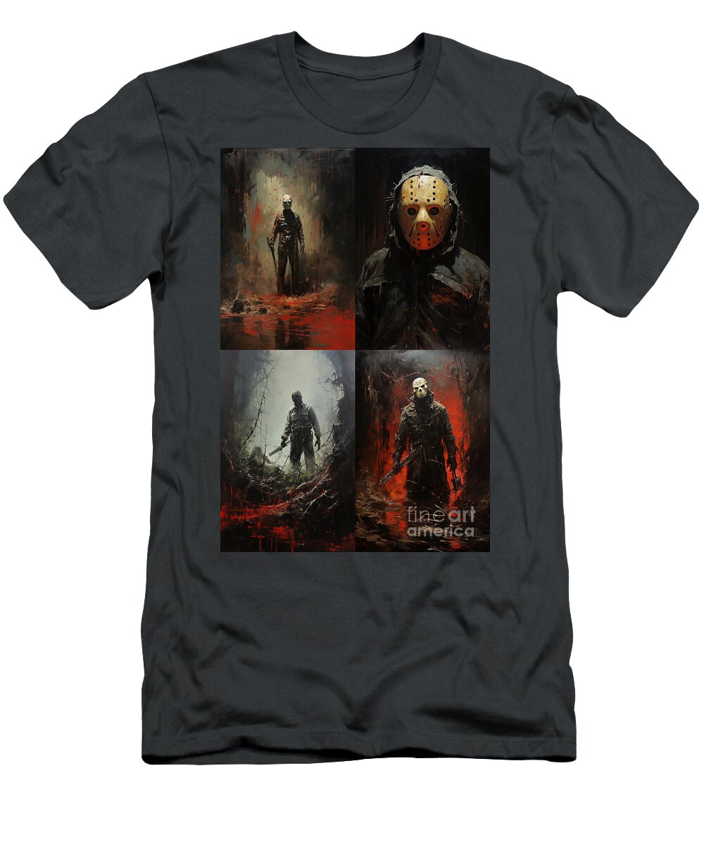 A Classic Slasher Horror Movie Scene Medium Is Da E Ee a Fdadaf By Asar Studios Artistic Rifki T-Shirt