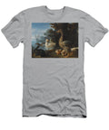 A Cockerel Hens Doves and a Parrot in a Formal Garden Setting Art David De Coninck Flemish Ca Ca T-Shirt